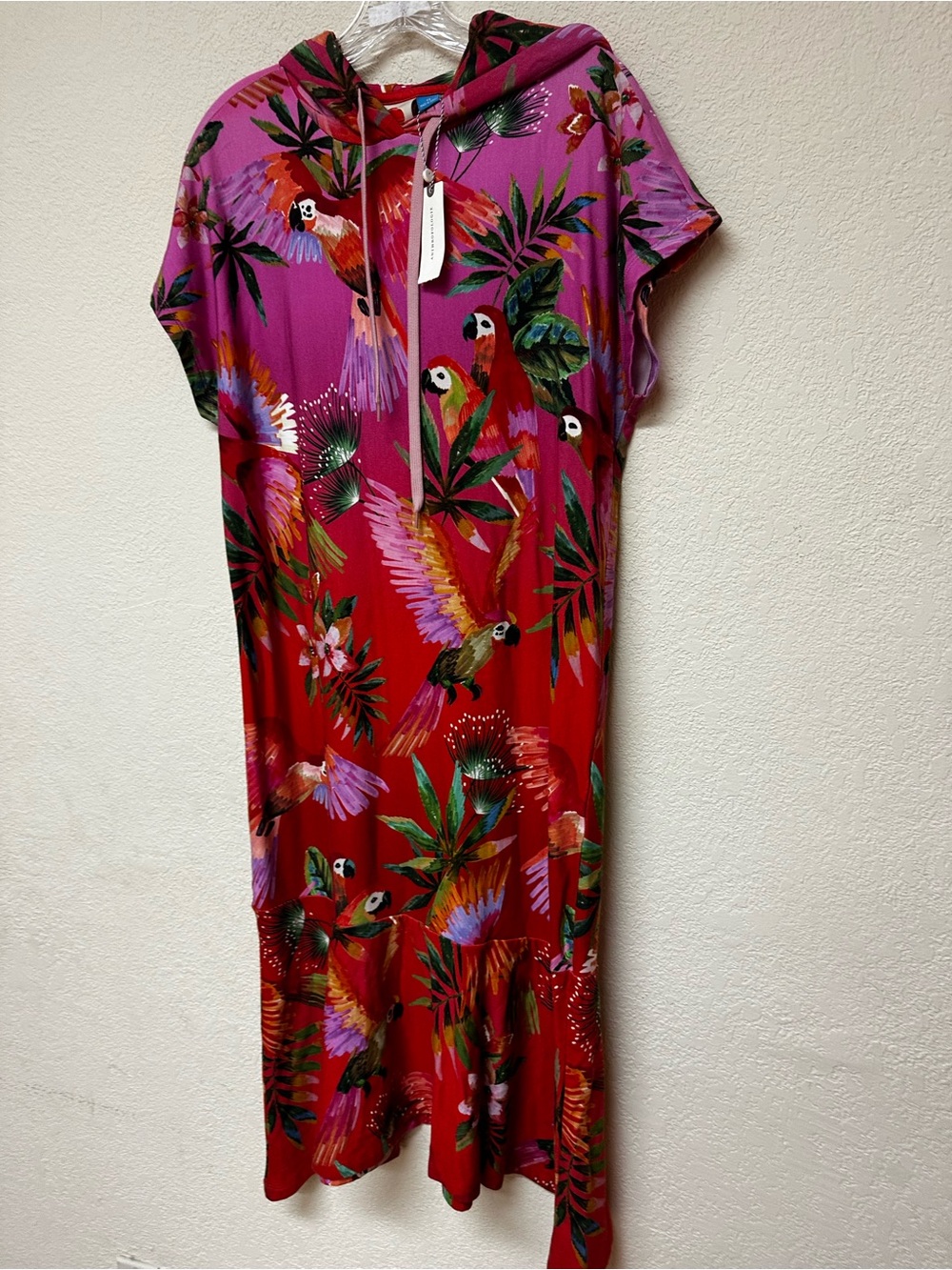 Farm Rio NWT Teresita Hooded Tunic midi Dress size XS - Picture 4 of 7